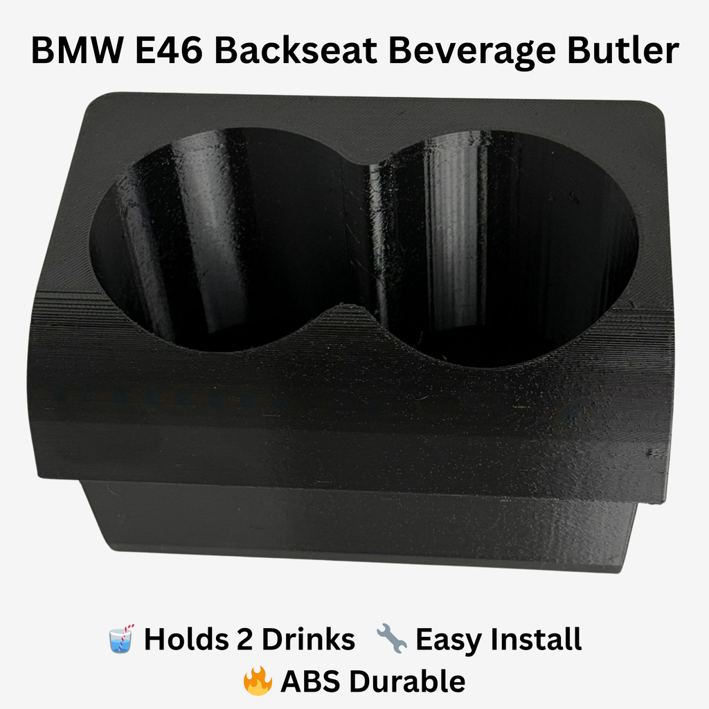 BMW E46 Rear Cup Holder | ABS 3D Printed Ashtray Replacement (1998–2006)