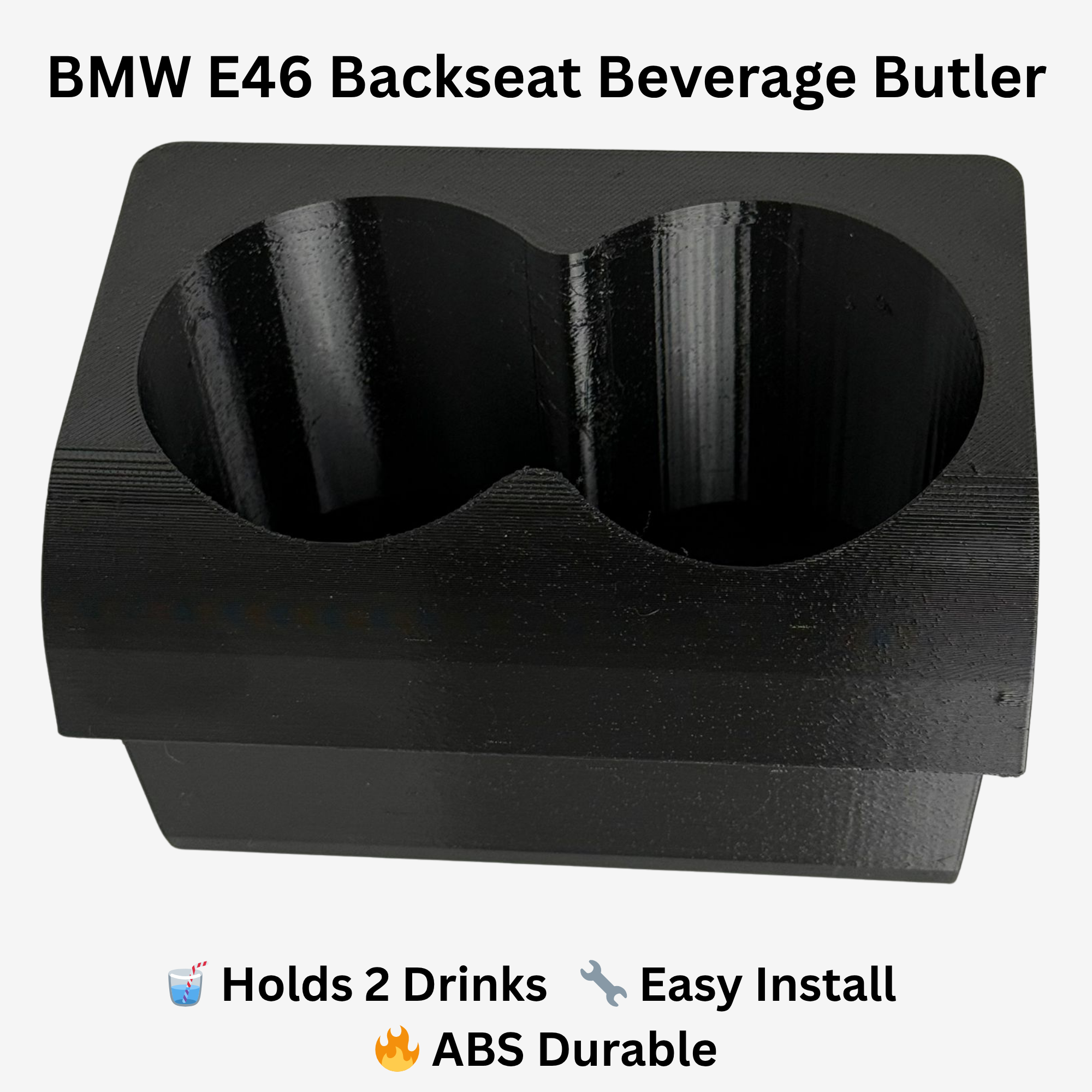 BMW E46 Rear Cup Holder | ABS 3D Printed Ashtray Replacement (1998–2006)